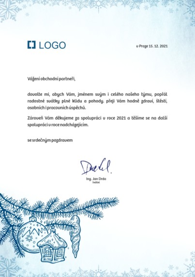 Vánoční dopis vp-4 vp-4