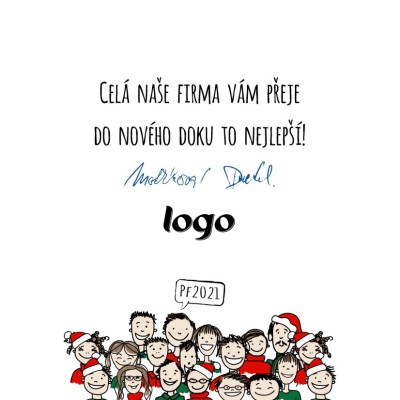 Čtvercové vánoční přáníčko 165