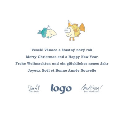 Čtvercové vánoční přáníčko 210