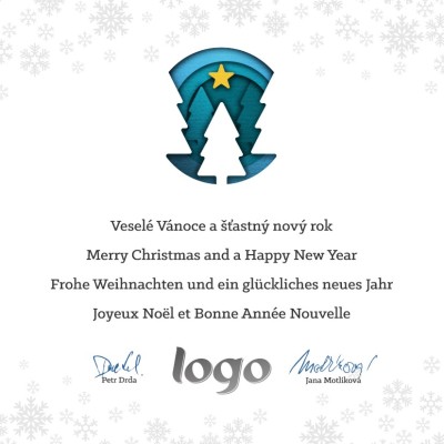 Čtvercové vánoční přáníčko 243