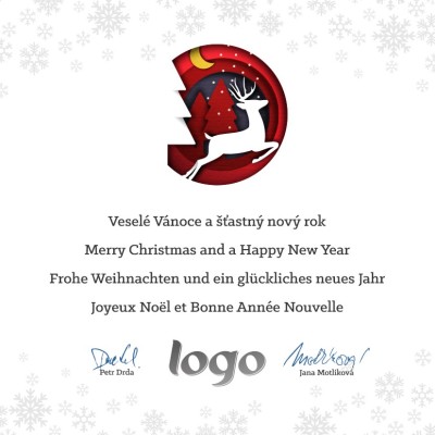 Čtvercové vánoční přáníčko 244